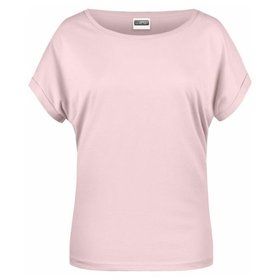 James & Nicholson - Damen Casual T-Shirt 8005, pink, Größe L