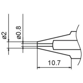 Hakko - Entlötdüse Serie N3, Ø 0,8 mm