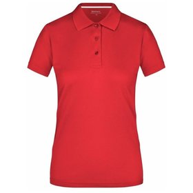 James & Nicholson - Damen Poloshirt upgrade®-Silver JN411, rot, Größe XXL