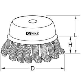 KSTOOLS® - BRONZEplus Topfbürste, Zinnbronzedraht, gewellt, ø85mm