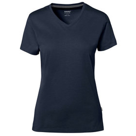 HAKRO - Cotton Tec® Damen V-Shirt 169, tinte, Größe S