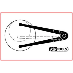 KSTOOLS® - Stirnlochschlüssel ø14 - 100mm mit Zapfendurchmesser 5,0mm