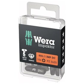 Wera® - Bit Impaktor 1/4" DIN 3126 C6,3 PZ3 x 25mm 10er Pack