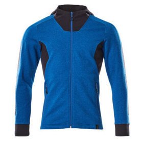 MASCOT® - Kapuzensweatshirt ACCELERATE mit Reißverschluss Azurblau/Schwarzblau 18584-962-91010, Größe 2XL ONE