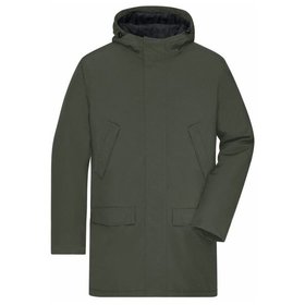 James & Nicholson - Herren Business Parka JN1176, oliv, Größe XXL