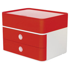 HAN - Schubladenboxx SMART-BOX PLUS ALLISON, 260x195x190mm, rot, 1100-17, 2 geschl.