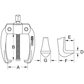 KSTOOLS® - Universal-Abzieher 2-armig, 10-100mm