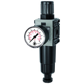 RIEGLER® - Filterregler »FUTURA-mini« Metallbehälter, Standardmanometer, HA, G 1/4", 0,5-8