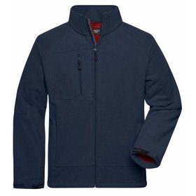 James & Nicholson - Herren Bonding Fleecejacke JN1006, navy-blau/rot, Größe XL