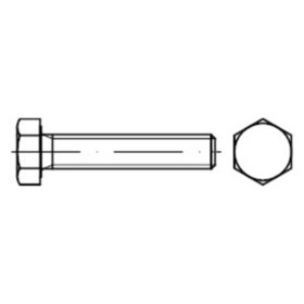 Sechskantschraube Feingewinde bis Kopf ISO 8676 Stahl 8.8 galZn M12x1,25 x 65mm