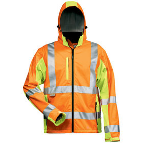 elysee® - Warnschutz-Softshelljacke HOSS, warn-orange/warn-gelb, Größe XL