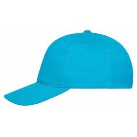 James & Nicholson - 5 Panel Cap Bio Baumwolle MB6237, türkis, Einheitsgröße