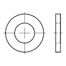 Flache Scheiben für Bolzen-Prd.kl. A, DIN 1440 Stahl blank 80 x 110 x 12mm