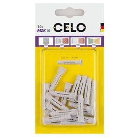 CELO - Blister Mehrzweckdübel mit Kragen MZK 10, 10er Packung
