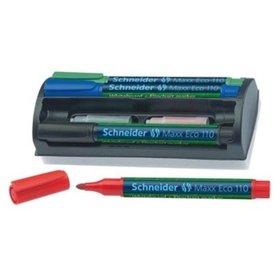 Schneider - Whiteboard-Kit MAXX Eco 110, 1-3mm, sortiert, Pck=4St, 111098, inkl. P