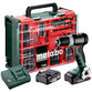 metabo® - Akku-Bohrschrauber BS 18 L BL Set (613155710) mit 74-teiliger Mobiler Werkstatt, Kunststoffkoffer, 18V 2x2Ah Li-Power + SC 30