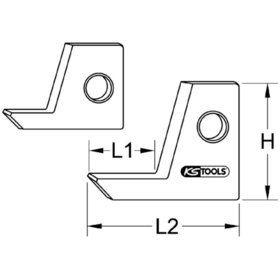 KSTOOLS® - HM-Ersatzschneidstahl für 222.5000 + 222.5220, 10mm