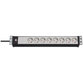 brennenstuhl® - Premium-Line, Steckdosenleiste 8-fach - 19" Format (mit 3m Kabel) schwarz/grau