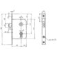 BEVER - Schiebetürschloss 139 P,mit Hakenfalle,PZ55/8,D55,F20x180ktg,Si