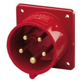 MENNEKES - CEE-Gerätestecker 5p 32A 400V/rot 6h IP44 Schraubklemmen gerade Anbaustecker