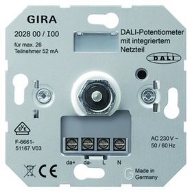 GIRA - Dali-Power-Potentiometer Einsatz UP DALI Dreh/Druckkn 230V 52mA