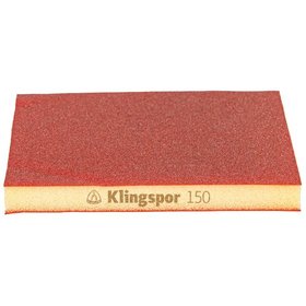 KLINGSPOR - Schleifschwämme SW 501 TR, Korund Korn 150 96 x 123 x 12,5mm, 100 Stück