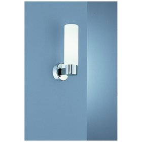 BÖHMER - Wandanbauleuchte 40W chr Gl_opal IP40 HV E14 k.Betriebsger