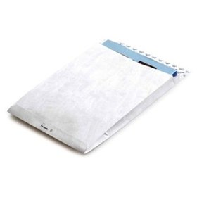 Tyvek® - Faltentaschen, B4, hk, o.F., 55g/m², weiß, Pck=100St, Falte 38mm