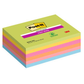 Post-it® - Super Sticky Meeting Notes, 203x153mm, sortiert, Pck=6St à 45Bl, 8645-6S