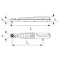 STAHLWILLE® - Elektronischer Drehmomentschlüssel SENSOTORK® m.fest eingebauter Feinzahnknarre Nr.701/2 NO BATTERY 1-20 N·m 4kant-Antrieb 1/4"