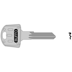 ABUS - Schlüsselrohling, 880, halbrund, Messing neusilber