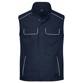 James & Nicholson - Workwear Softshellweste Light JN881, navy-blau, Größe M