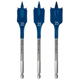 Bosch - EXPERT SelfCut Speed Flachfräsbohrer-Set, 20/22/25mm, 3-teilig für Bohrmaschinen (2608900331)