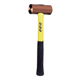 THOR - Rotkupfer Hammer, Rund 22x63mm, 250g, mit Fiberglas Stiel