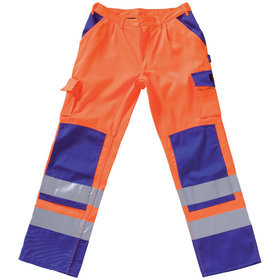 MASCOT® - Warnschutz-Bundhose Olinda 07179-470, warnorange/kornblau, Größe C47, 90