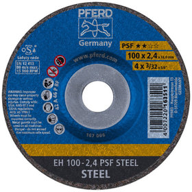 PFERD - Trennscheibe EH 100x2,4x16 mm gekröpft Universallinie PSF STEEL für Stahl