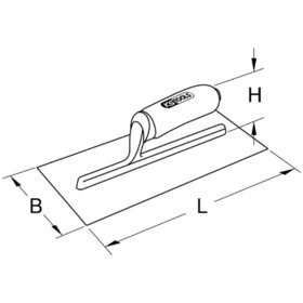 KSTOOLS® - Edelstahl Glättkelle, 280mm
