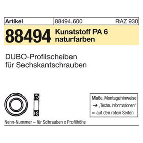 DUBO-Profilscheiben ART 88494 231 für Sechskantschrauben M 36 S