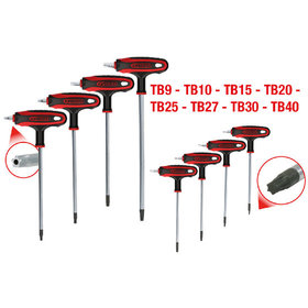 KSTOOLS® - T-Griff-Torx-Winkelstiftschlüssel-Satz, 8-teilig, mit Bohrung