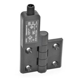 Ganter Norm® - 239.4-70-53-SL-AS Schaltscharniere mit Anschlussstecker