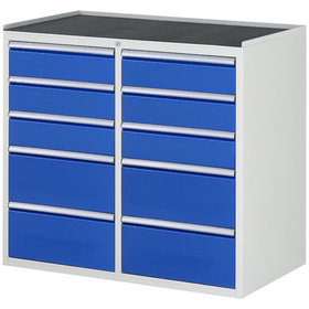 RAU. - Schrank für 7000, 1145 x 650 x 1035mm, 10 Schubladen, Gummimatte