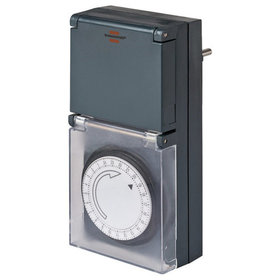 brennenstuhl® - Zeitschaltuhr MZ 44, mechanische Timer-Steckdose, IP44, Kindersicherung, schwarz