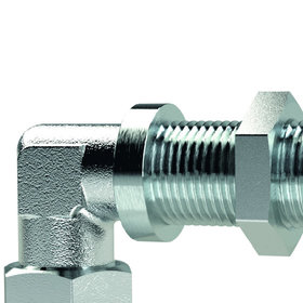 RIEGLER® - Winkel-Schottverschraubung, Rohr-Außen-Ø 6mm, Stahl verzinkt