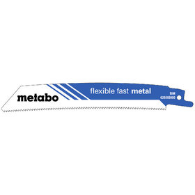 metabo® - 5 Säbelsägeblätter "flexible fast metal" 150 x 0,9 mm, BiM, 1,8mm/14TPI (626568000)
