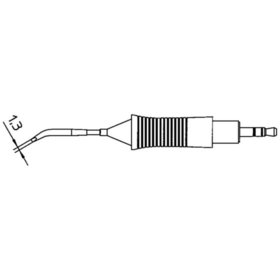 Weller® - Lötspitze Serie RTM, Meißelform, RTM 008 S X/0,8 x 0,4mm, gebogen