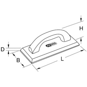 KSTOOLS® - Schaumgummi-Reibebrett, 300mm
