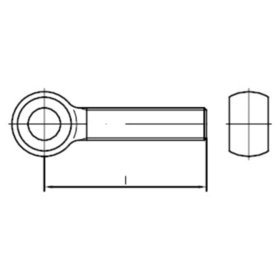 Augenschrauben DIN 444 Form B Stahl 4.6 galvanisch verzinkt M20 x 120mm Vollgewinde