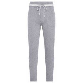 James & Nicholson - Herren Jogginghose JN780, grau heather/weiß, Größe L