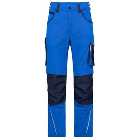 James & Nicholson - Workwear Arbeitshose Slim Line JN1832, königs-blau/navy-blau, Größe 44