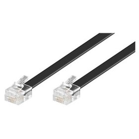 goobay® - Telefonkabel 3m RJ11 Stecker schwarz 6p